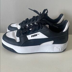Puma Black and White Carina Sneakers